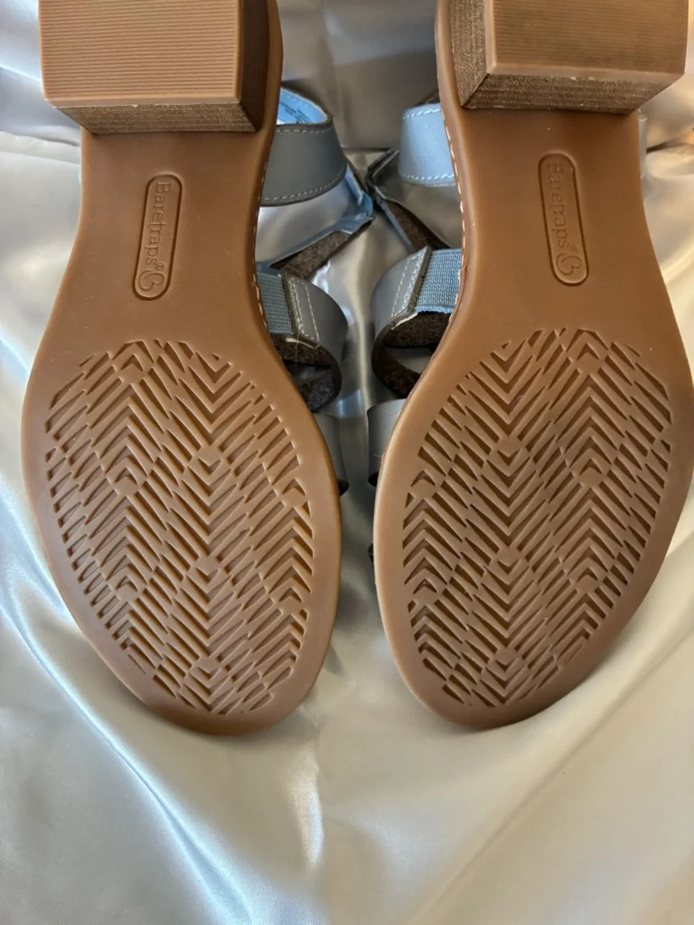 BareTraps Light Blue Strappy Woven Sandals